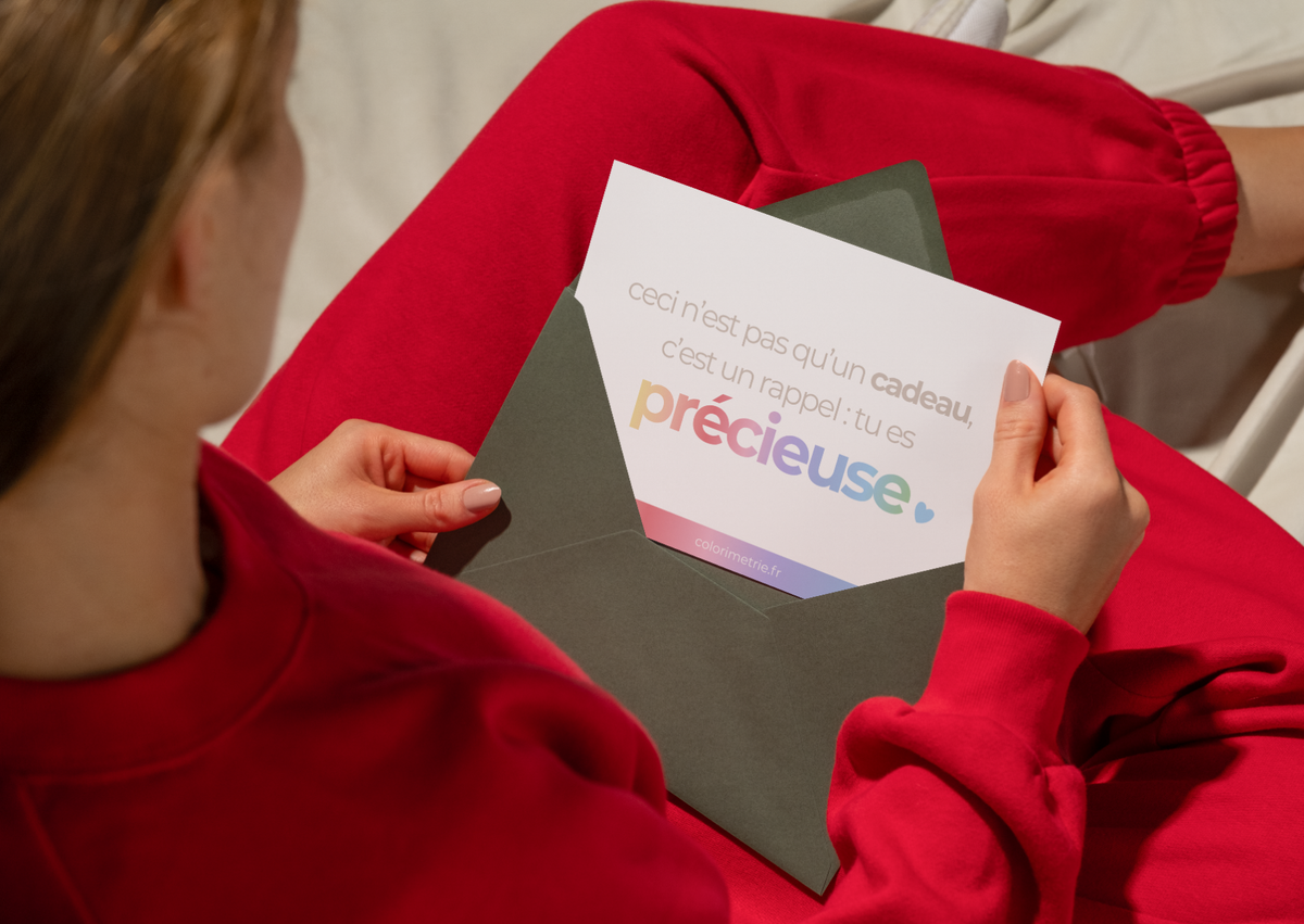 Carte cadeau - test colorimétrie