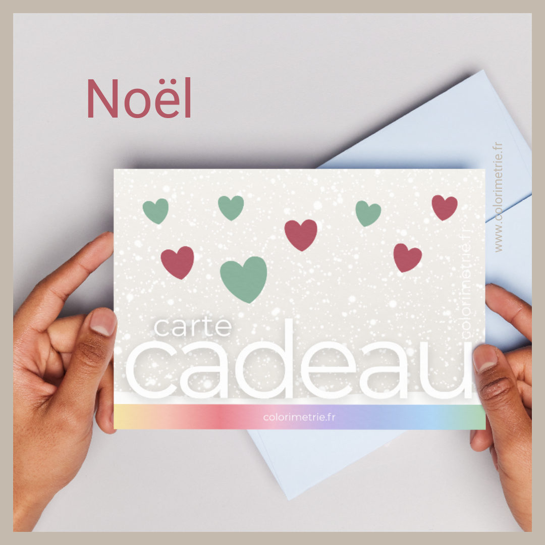 Carte cadeau - test colorimétrie